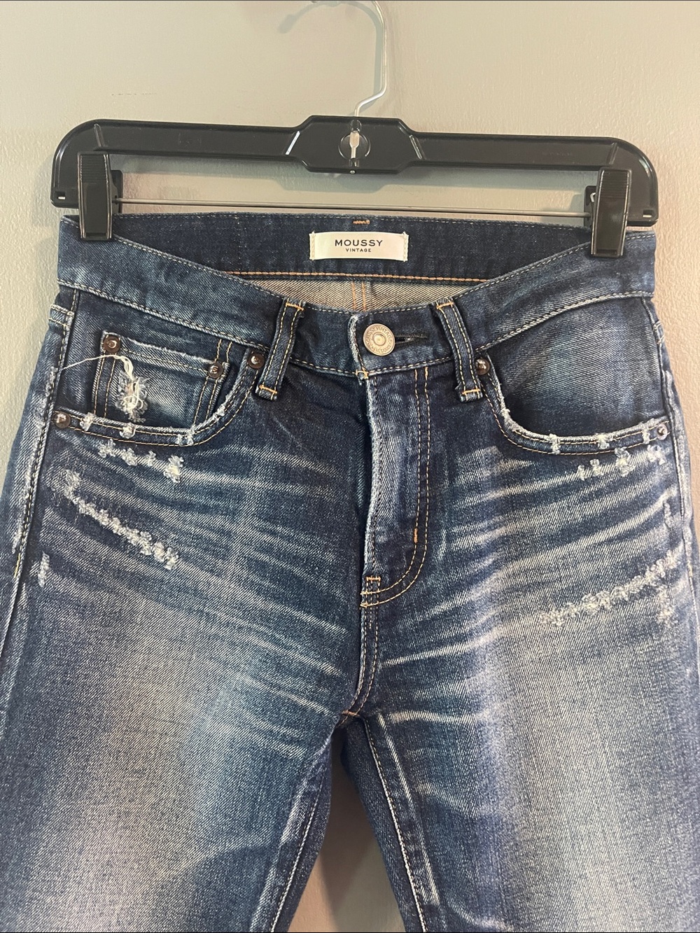 Moussy Vintage Distressed Howa Skinny Jeans Size 25 - Picture 2 of 8